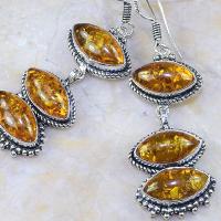 Amb 064b boucles pendants oreilles ambre amber baltique achat vente bijoux argent 925