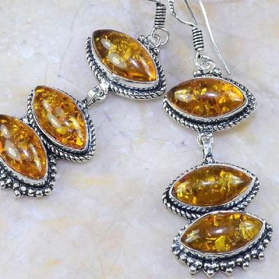 Amb 064a boucles pendants oreilles ambre amber baltique achat vente bijoux argent 925