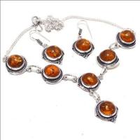 Amb 088a collier boucles oreilles 26gr 12mm parure ambre baltique achat vente bijoux argent 925