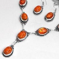 Amb 099b collier boucles oreilles pendants 33gr ambre baltique miel 10x15mm argent 926