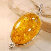 Amb 101b pendant pendentif chaine ambre amber baltique achat vente bijoux argent 925