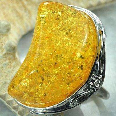 Amb 104a bague t58 cabochon 25x35mm ambre amber baltique vente bijoux argent 925