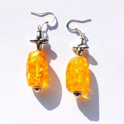 Boucles d'oreilles pendantes en argent sterling 925 pur pour femme,  véritable ambre baltique poire orange pierre précieuse incroyable boucles  d'oreilles fabriquées à la main pour elle : : Produits Handmade