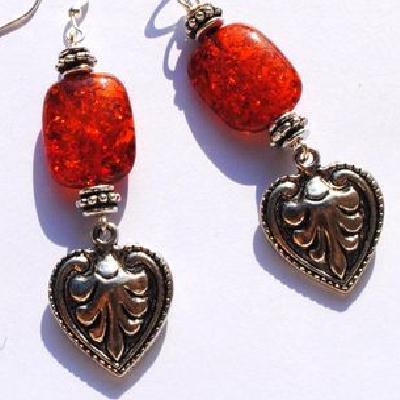 Amb 130d boucles oreilles pendants 13gr 50mm ambre baltique miel argent ethnique