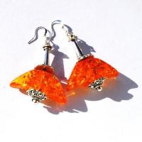 Amb 136d boucles oreilles pendants viking 17gr 60mm ambre baltique miel ethnique