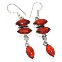 Amb 139a boucles oreilles pendants 7gr 50mm ambre baltique miel ethnique