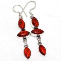 Amb 140a boucles oreilles pendants 7gr 50mm ambre baltique miel ethnique