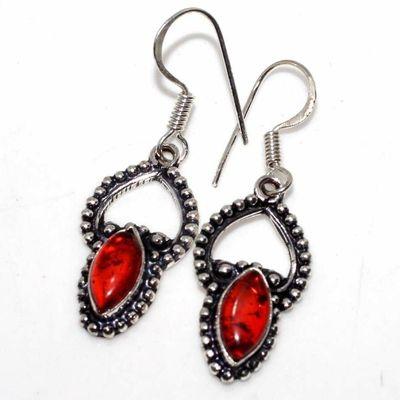 Amb 146b boucles oreilles pendants 6gr 40mm ambre baltique miel ethnique