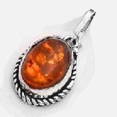 Amb 148c pendant pendentif 10x15mm ambre amber baltique achat vente bijoux argent 925