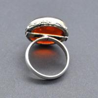 Amb 162c bague ambre argent ancienne t62 5gr achat vente bijoux