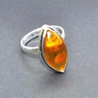 Amb 165b bague ambre argent ancienne t55 4gr achat vente bijoux