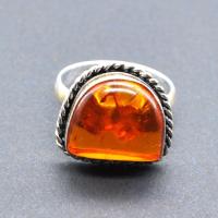 Amb 166a bague ambre argent ancienne t56 5gr achat vente bijoux