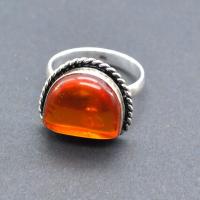 Amb 166b bague ambre argent ancienne t56 5gr achat vente bijoux