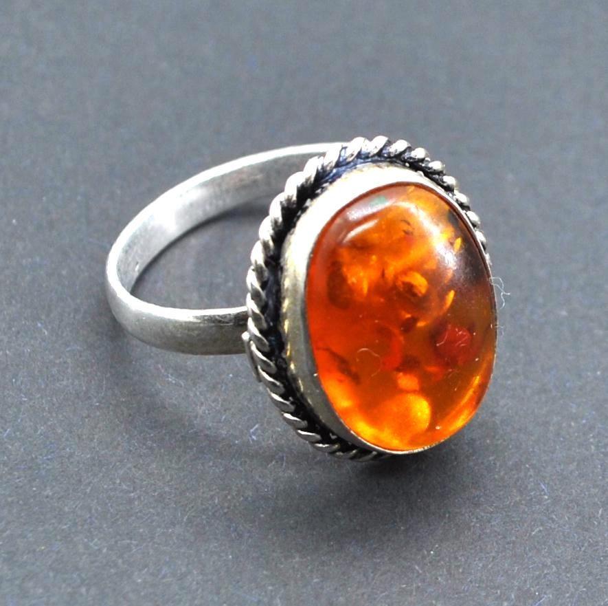 Amb 172a bague ambre argent ancienne t61 4gr achat vente bijoux