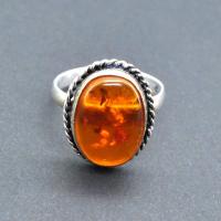 Amb 172b bague ambre argent ancienne t61 4gr achat vente bijoux