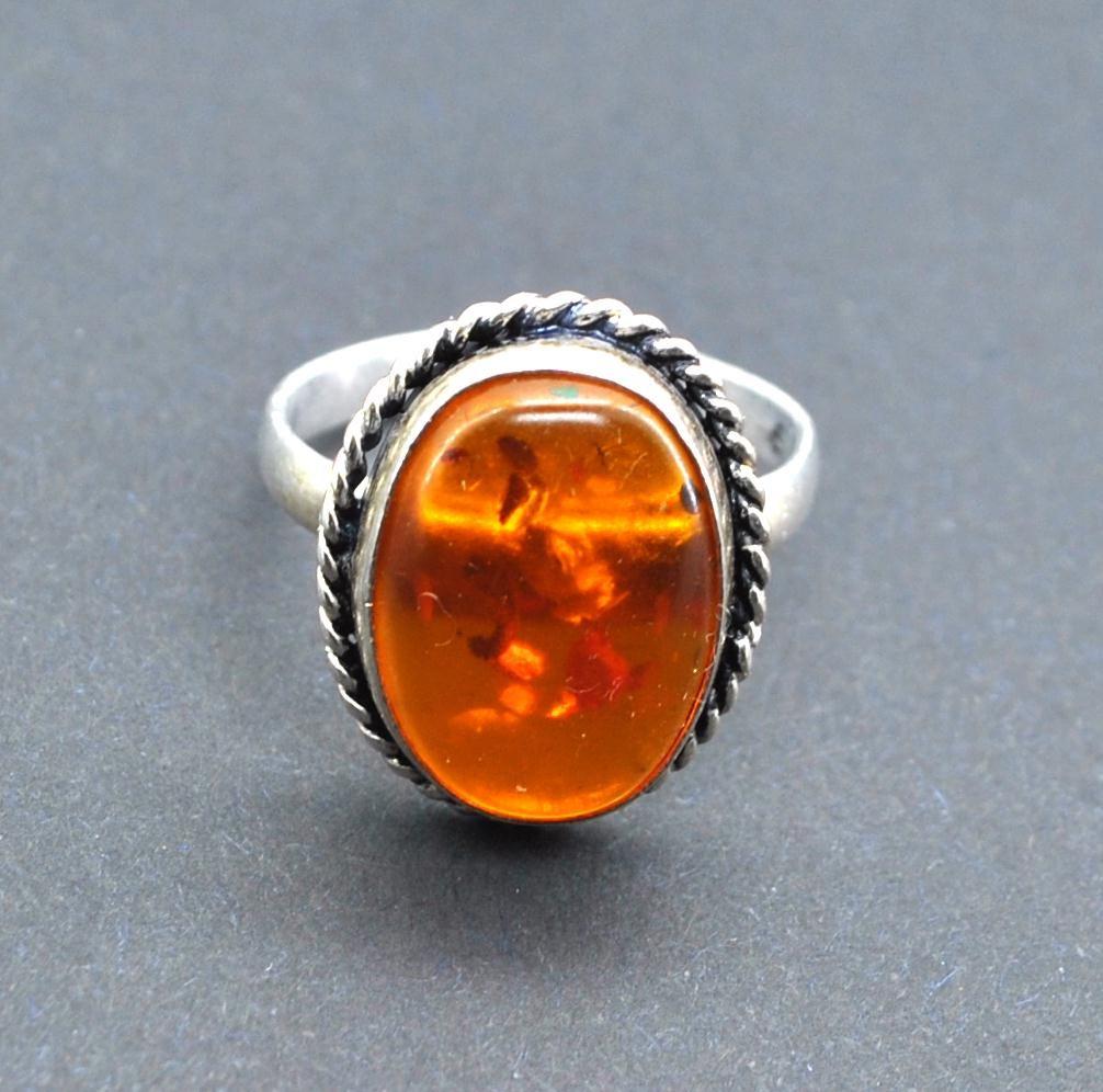 Amb 172b bague ambre argent ancienne t61 4gr achat vente bijoux
