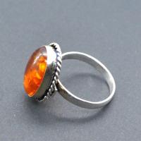 Amb 172c bague ambre argent ancienne t61 4gr achat vente bijoux