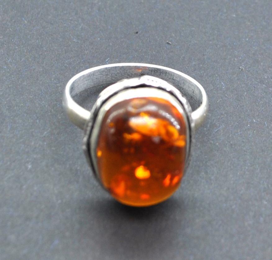 Amb 176b bague ambre argent ancienne t60 5gr achat vente bijoux