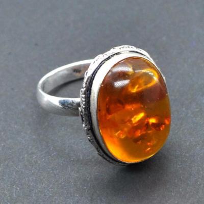 Amb 179a bague ambre argent ancienne 14x18mm t56 5gr achat vente bijoux