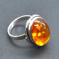 Amb 179c bague ambre argent ancienne 14x18mm t56 5gr achat vente bijoux