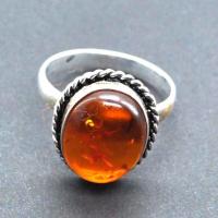 Amb 185d bague ambre argent ancienne 12x15mm t58 5gr achat vente bijoux