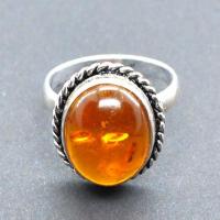 Amb 185e bague ambre argent ancienne 12x15mm t58 5gr achat vente bijoux