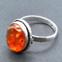 Amb 191b bague ambre argent ancienne 12x15mm t57 5gr achat vente bijoux 1