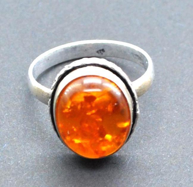 Amb 191c bague ambre argent ancienne 12x15mm t57 5gr achat vente bijoux