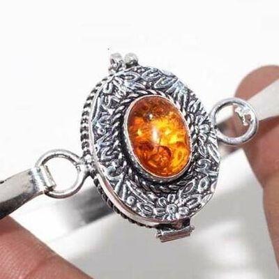 Amb 197c bracelet poison 18gr 10x15mm ambre amber baltique achat vente bijoux argent 925