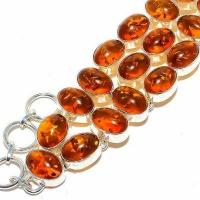 Amb 199b bracelet 37gr 15x10mm ambre miel baltique ethnique