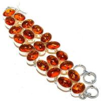 Amb 203a bracelet 39gr 15x10mm ambre miel baltique ethnique