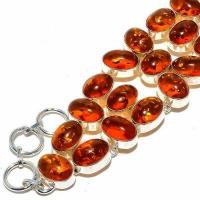 Amb 203b bracelet 39gr 15x10mm ambre miel baltique ethnique