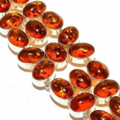 Amb 203c bracelet 39gr 15x10mm ambre miel baltique ethnique