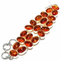 Amb 203d bracelet 39gr 15x10mm ambre miel baltique ethnique