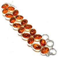 Amb 209a bracelet 37gr 15x10mm ambre miel baltique ethnique