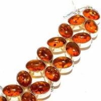 Amb 209b bracelet 37gr 15x10mm ambre miel baltique ethnique