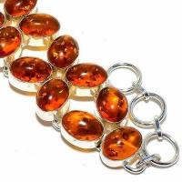 Amb 209c bracelet 37gr 15x10mm ambre miel baltique ethnique