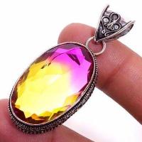 Ame 1002b pendentif pendant 22x35mm 18gr ametrine bolivie mauve or achat vente bijou argent 925