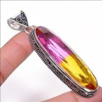 Ame 1009a pendentif pendant 16x55mm 24gr ametrine mauve or achat vente bijou argent 926