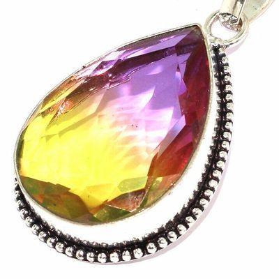 Ame 1023c pendentif pendant 25x35mm 15gr ametrine mauve or achat vente bijou argent 925