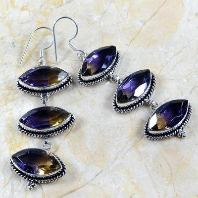 Ame 105b boucles oreilles ametrine 