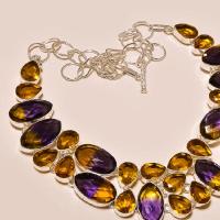 Ame 141c collier ametrine topaze ag925