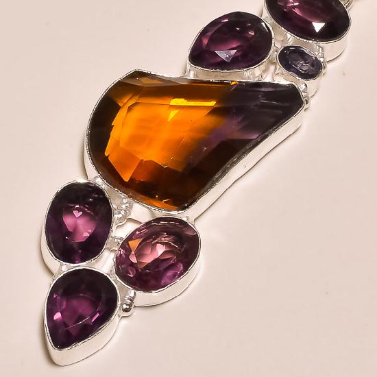 Ame 153b pendentif ametrine amethyste ag925