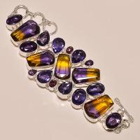 Ame 154a bracelet ametrine amethyste ag925