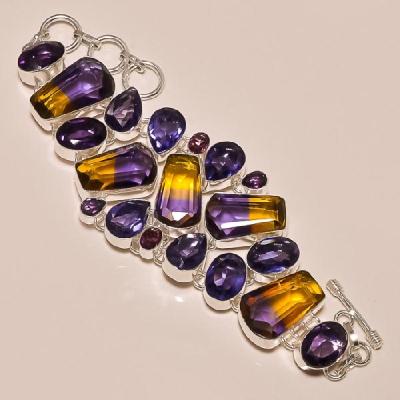 Ame 154d bracelet ametrine amethyste ag925