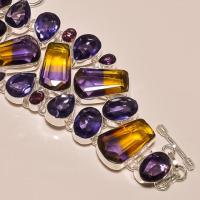 Ame 154c bracelet ametrine amethyste ag925