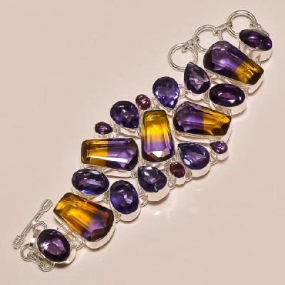 Ame 154d bracelet ametrine amethyste ag925