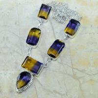 Ame 342a collier parure sautoir ametrine achat vente bijou argent 925