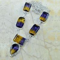 Ame 342a collier parure sautoir ametrine achat vente bijou argent 926