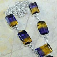 Ame 342b collier parure sautoir ametrine achat vente bijou argent 925